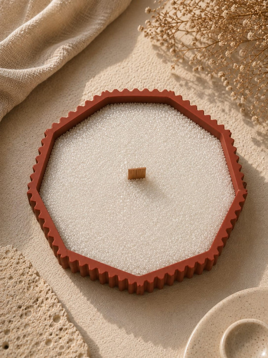 Concrete Diamond Tray |Refillable candle | Eco- friendly
