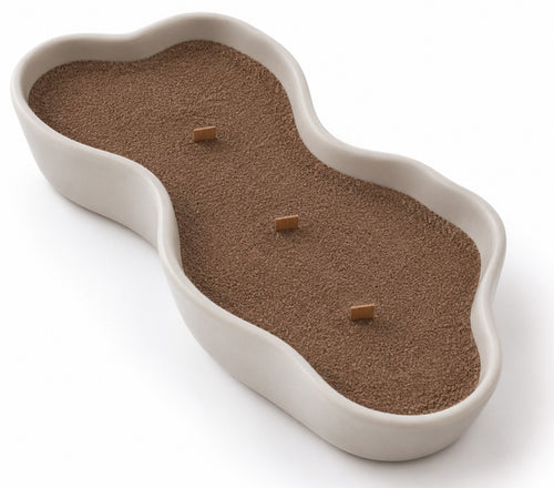 SC03 Asymmetric Dish Tray refillable sand wax candle